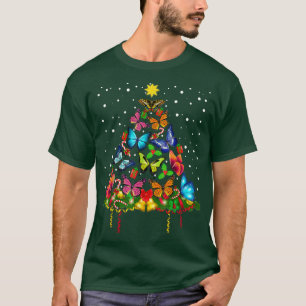 Kerstboom met vlinder, lichte meisjes, kerstmis B T-shirt