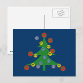 Kerstboom met Vredestekenen Feestdagenkaart (Voorkant / Achterkant)