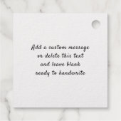 Kerstboom met vrolijk en helder in goud bedankjes labels (Achterkant)