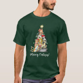 kerstboom met vun Meowy Catmas T-shirt (Voorkant)