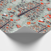 kerstboom met wensen (grijs) cadeaupapier (Hoek)