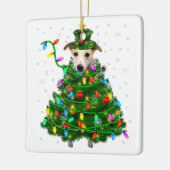 kerstboom met wieltjes |Kerstlamptijden Keramisch Ornament (Links)