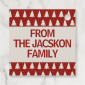 Kerstboom met witte sinaasappels en sneeuwvlokken  bedankjes labels (Achterkant)