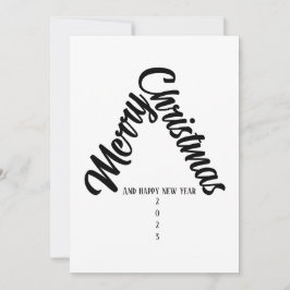 kerstboom met woorden feestdagenkaart