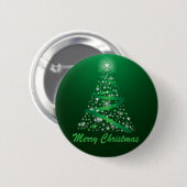 Kerstboom met zachte gloed ronde button 5,7 cm (Voorkant /achterkant)