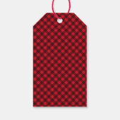 kerstboom met zwarte buffels cadeaulabel (Achterkant)