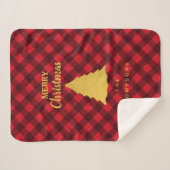 kerstboom met zwarte buffels sherpa deken (Voorkant (horizontaal))