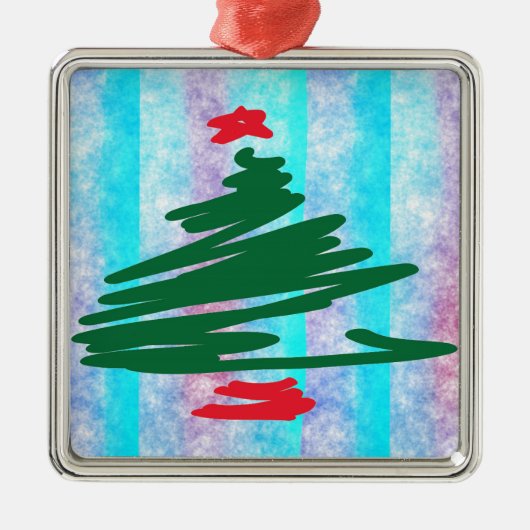 kerstboom metalen ornament (Voorkant)