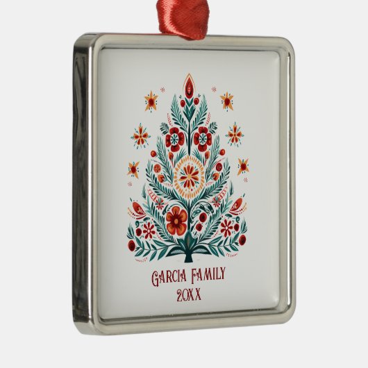 kerstboom metalen ornament (Rechts)