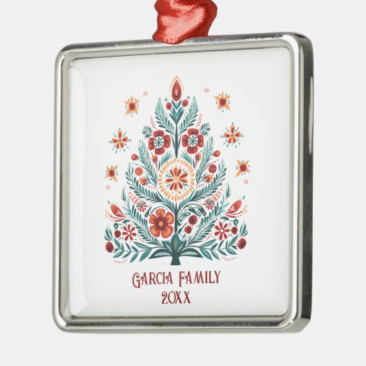 kerstboom metalen ornament (Links)