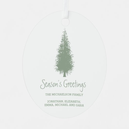 Kerstboom Metalen Ornament (Voorkant)