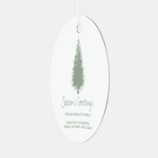 Kerstboom Metalen Ornament (Voorkant links)