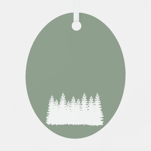 Kerstboom Metalen Ornament (Achterkant)