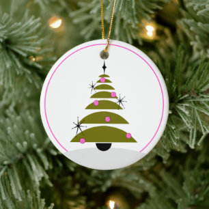 Kerstboom - Mid Century Moderne Vormen Keramisch Ornament
