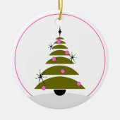 Kerstboom - Mid Century Moderne Vormen Keramisch Ornament (Voorkant)