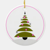 Kerstboom - Mid Century Moderne Vormen Keramisch Ornament (Achterkant)
