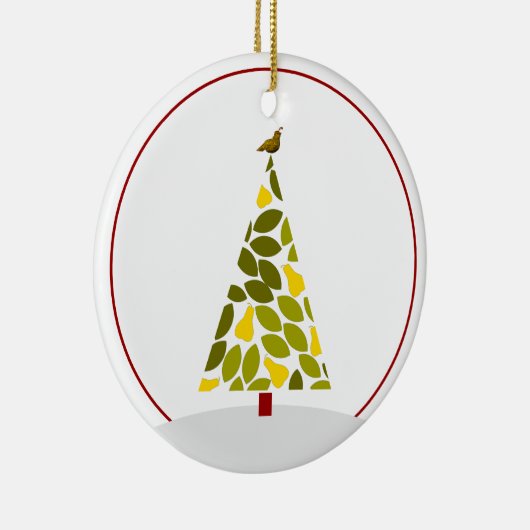 Kerstboom - Mid Century Patrijs Keramisch Ornament (Rechts)