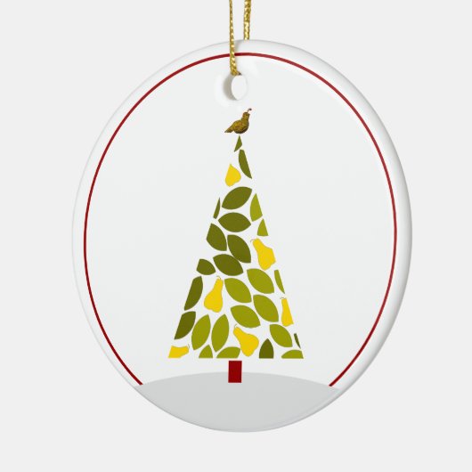 Kerstboom - Mid Century Patrijs Keramisch Ornament (Links)