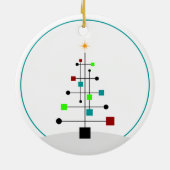 Kerstboom - Mid Century Retro Keramisch Ornament (Achterkant)