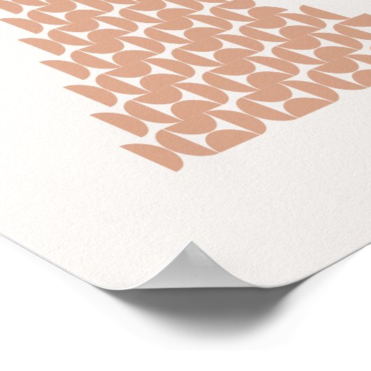 Kerstboom middeleeuwse moderne beige poster (Hoek)