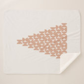 Kerstboom middeleeuwse moderne beige sherpa deken (Voorkant (horizontaal))