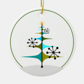 Kerstboom - Midden-Eeuw Atomic Keramisch Ornament (Voorkant)