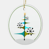 Kerstboom - Midden-Eeuw Atomic Keramisch Ornament (Links)
