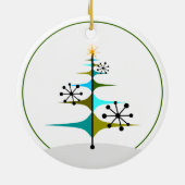 Kerstboom - Midden-Eeuw Atomic Keramisch Ornament (Achterkant)