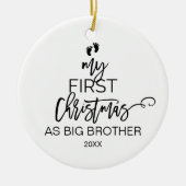Kerstboom Mijn eerste kerstfeest als Big Brother Keramisch Ornament (Voorkant)