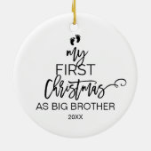 Kerstboom Mijn eerste kerstfeest als Big Brother Keramisch Ornament (Achterkant)