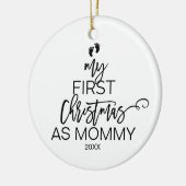 Kerstboom Mijn eerste kerstfeest als mammie feestd Keramisch Ornament (Links)