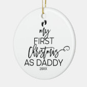 Kerstboom Mijn eerste kerstfeest als papa feestdag Keramisch Ornament (Links)
