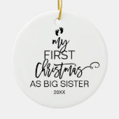 Kerstboom Mijn eerste Kerstmis als grote zuster Keramisch Ornament (Voorkant)