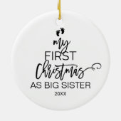 Kerstboom Mijn eerste Kerstmis als grote zuster Keramisch Ornament (Achterkant)