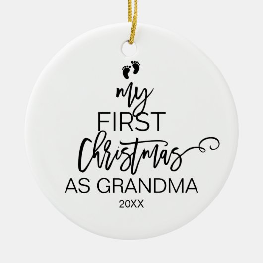 Kerstboom Mijn eerste Kerstmis als oma Keramisch Ornament (Voorkant)