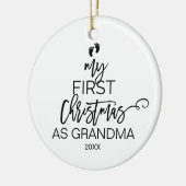 Kerstboom Mijn eerste Kerstmis als oma Keramisch Ornament (Links)