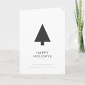 Kerstboom | Minimale Scandinavische Modern Feestdagen Kaart (Voorkant)