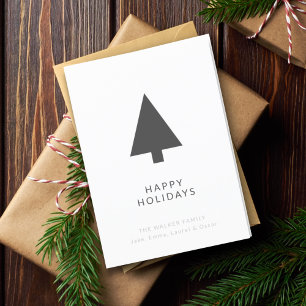 Kerstboom   Minimale Scandinavische Modern Feestdagen Kaart