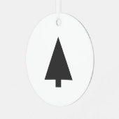 Kerstboom | Minimale Scandinavische Modern Metalen Ornament (Voorkant links)