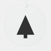 Kerstboom | Minimale Scandinavische Modern Metalen Ornament (Voorkant)