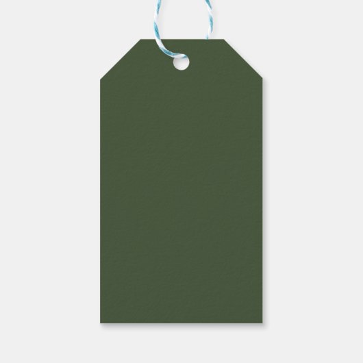 Kerstboom Minimale Typografie Groene Gift Labels Cadeaulabel (Achterkant)