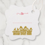 kerstboom | Minimalistisch | Glittercadeau voor go Bedankjes Labels (Achterkant)