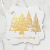 kerstboom | Minimalistisch | Glittercadeau voor go Bedankjes Labels (Voorkant)