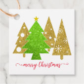kerstboom | Minimalistisch | Glittercadeau voor go Bedankjes Labels (Voorkant)