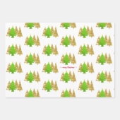 kerstboom | Minimalistisch | Glittercadeau voor go Inpakpapier Vel (Voorkant)