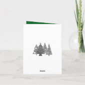 Kerstboom | Minimalistisch | Gouden glinster cadea Feestdagen Kaart (Achterkant)