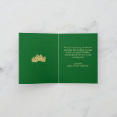 Kerstboom | Minimalistisch | Gouden glinster cadea Feestdagen Kaart (Binnen)