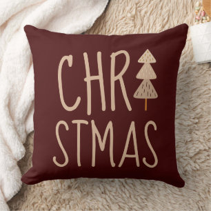 Kerstboom Minimalistisch Scandinavisch Rood Kussen