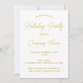 Kerstboom minimalistische Corporate Holiday Party Kaart (Achterkant)