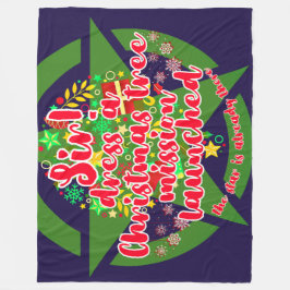 Kerstboom, missie, leger fleece deken